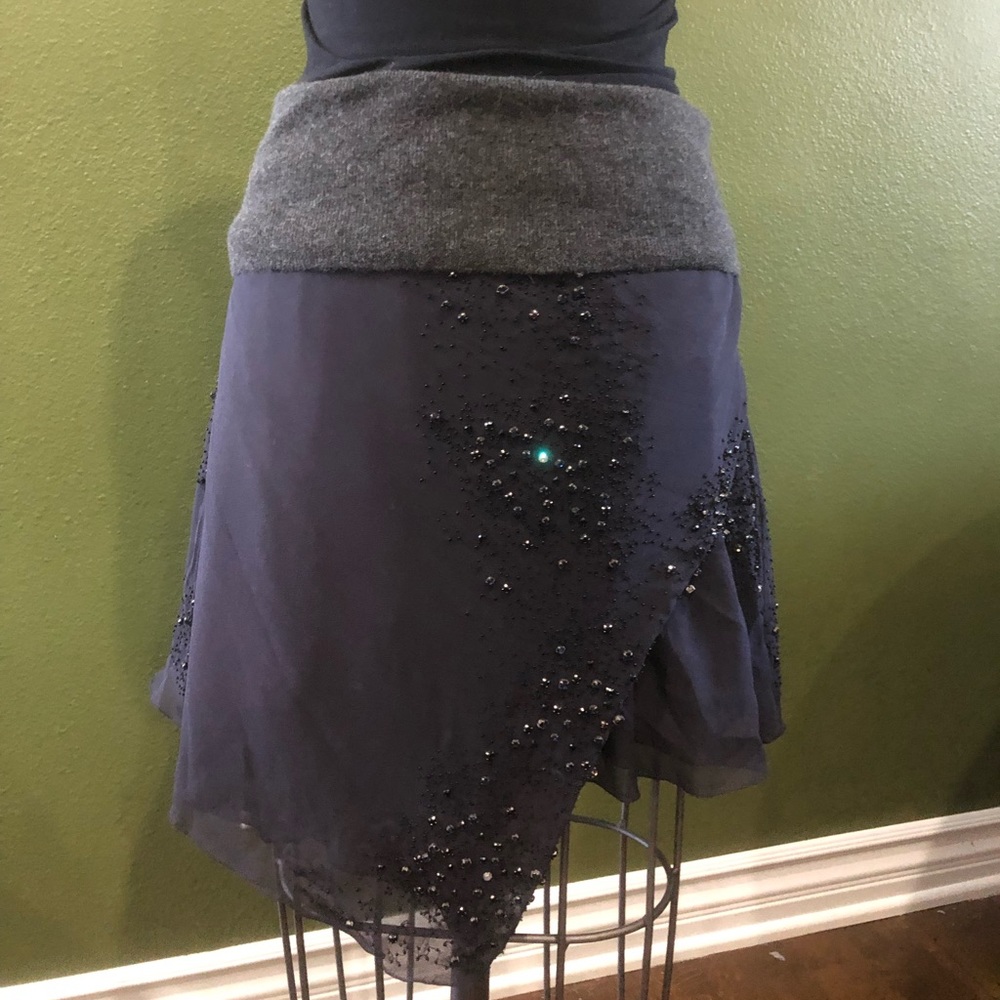Vanessa Bruno wrap around beaded skirt